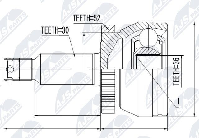 NTY Joint kit, drive shaft Article number: NPZ-HY-504 cheaply