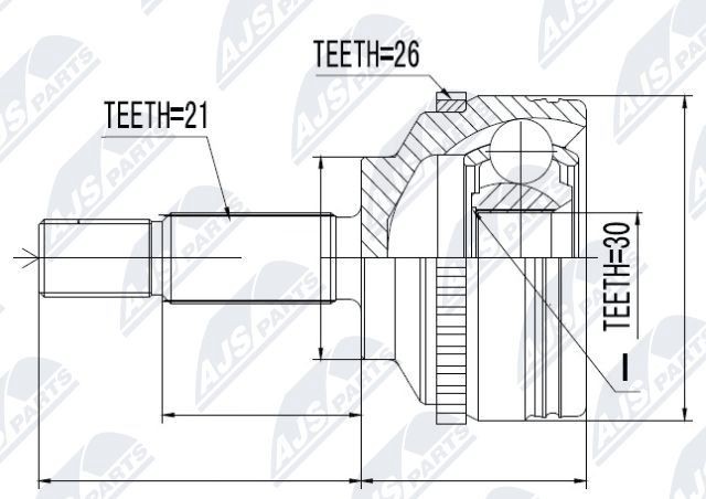 NTY Joint kit, drive shaft Article number: NPZ-RE-012 cheaply