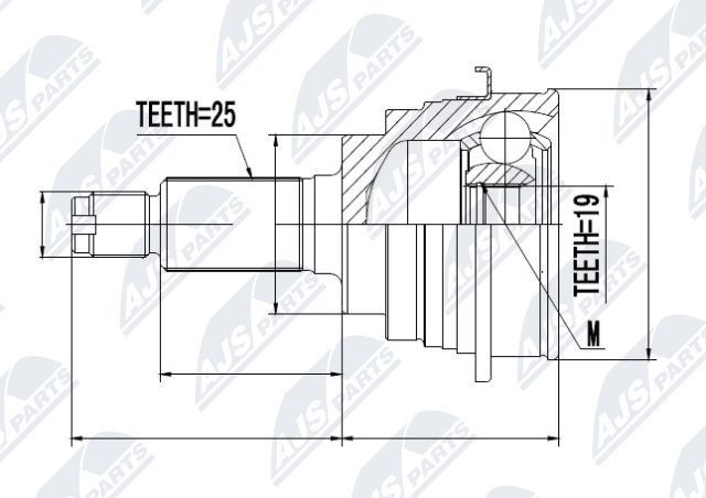 NTY Joint kit, drive shaft Article number: NPZ-SU-008 cheaply