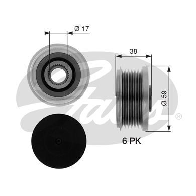 GATES Alternator Freewheel Clutch Article number: OAP7282 cheaply