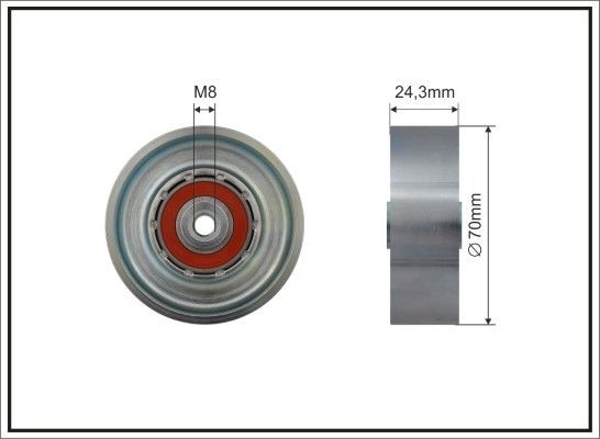CAFFARO Deflection / Guide Pulley, v-ribbed belt Article number: 500560 cheaply