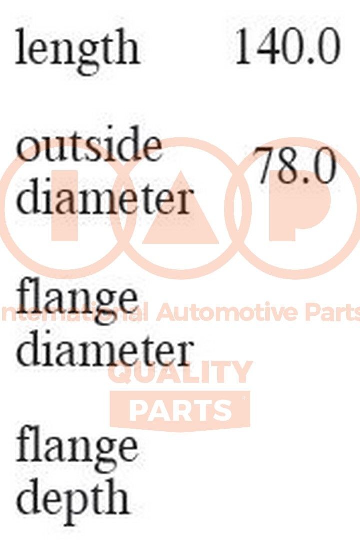 IAP QUALITY PARTS 103-16030S Комплект цилиндрови ризи SWIFT 1.3 (SF 413) 69 K.C. бензин 2005