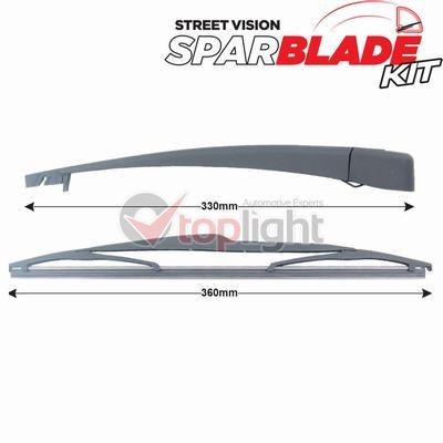 AE TOPLIGHT TRA-R2K2 Wiper Arm Set, window cleaning KANGOO 1.5 dCi 90 (FW0G, FW05, FW08, FW11) 90 PS Diesel