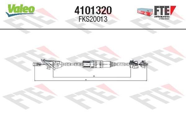 VALEO Clutch Cable Article number: 4101320 cheaply