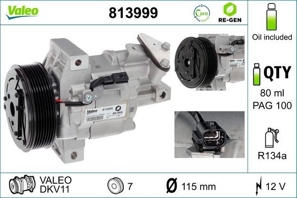 VALEO Air conditioning compressor Article number: 813999 cheaply