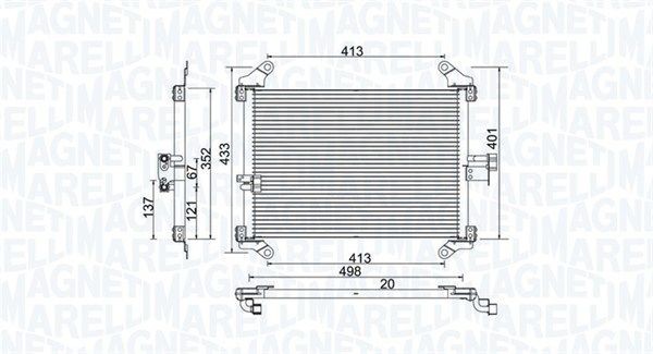 MAGNETI MARELLI Air conditioning condenser Article number: 350203772000 cheaply