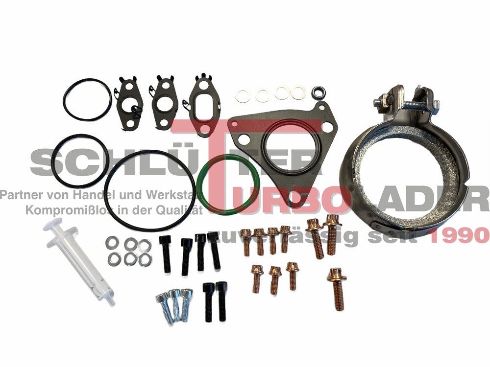 SCHLÜTTER TURBOLADER 253-17254S Mounting Kit, charger COMPASS 2.2 CRD 4x4 163 PS Diesel