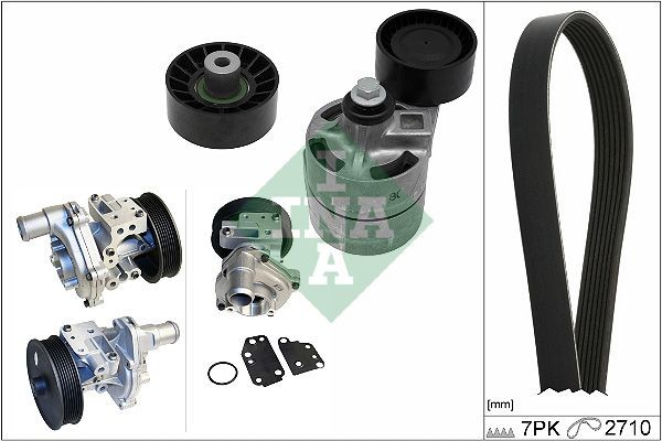 INA Water Pump + V-Ribbed Belt Kit Article number: 529 0388 30 cheaply