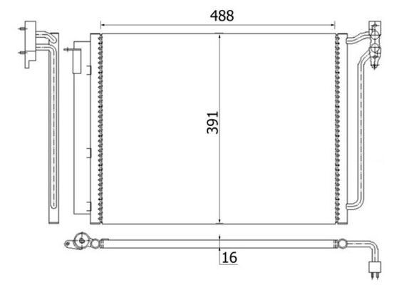 MAHLE ORIGINAL Кондензатор, климатизация артикулен номер: AC 311 001S евтино