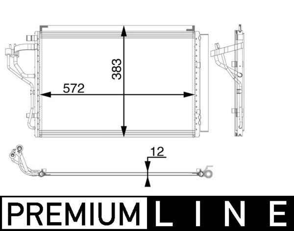 MAHLE ORIGINAL Air conditioning condenser Article number: AC 55 000P cheaply