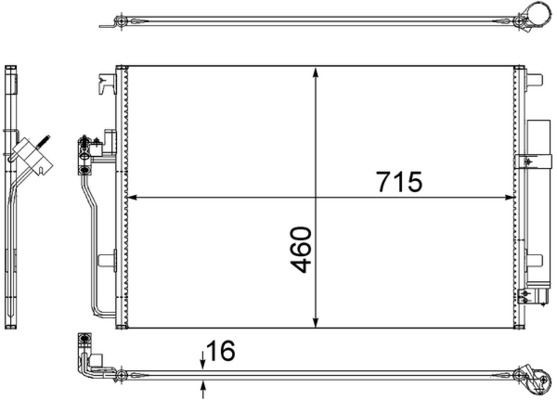 MAHLE ORIGINAL Air conditioning condenser Article number: AC 553 001S cheaply