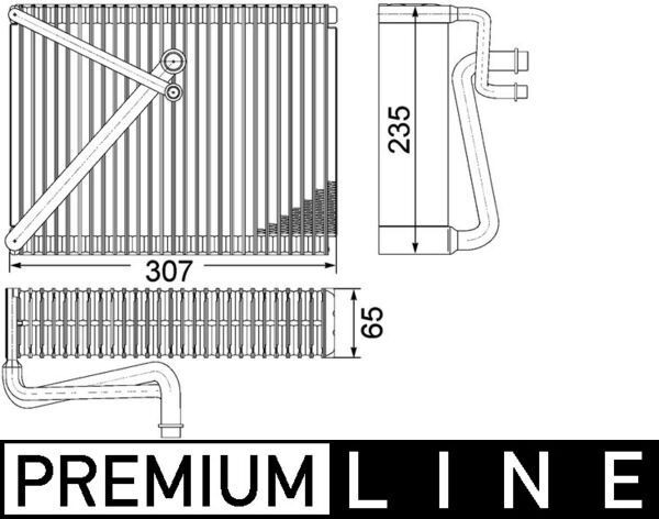 MAHLE ORIGINAL Air conditioning evaporator Article number: AE 87 000P cheaply
