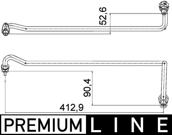 MAHLE ORIGINAL Õlivoolik Artikli number: AHX 4 000P soodsalt