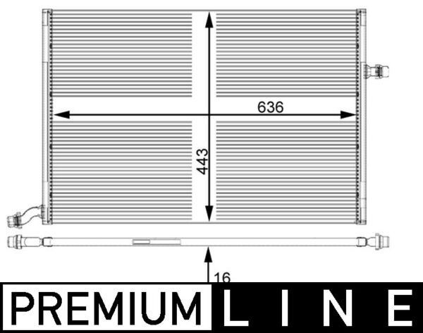 MAHLE ORIGINAL CIR 25 000P Low Temperature Cooler, intercooler C-Class C 160 (205.275) 129 PS Petrol 2023