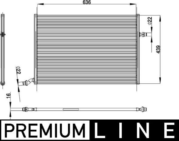MAHLE ORIGINAL CIR 26 000P Low Temperature Cooler, intercooler C-Class C 220 d 2.1 4-matic (205.305) 170 PS Diesel 2023