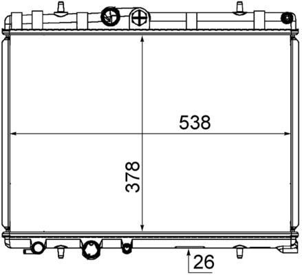 MAHLE ORIGINAL Radiaator, mootorijahutus Artikli number: CR 1863 000S soodsalt