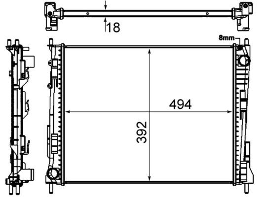 MAHLE ORIGINAL Radiaator, mootorijahutus Artikli number: CR 924 000S soodsalt