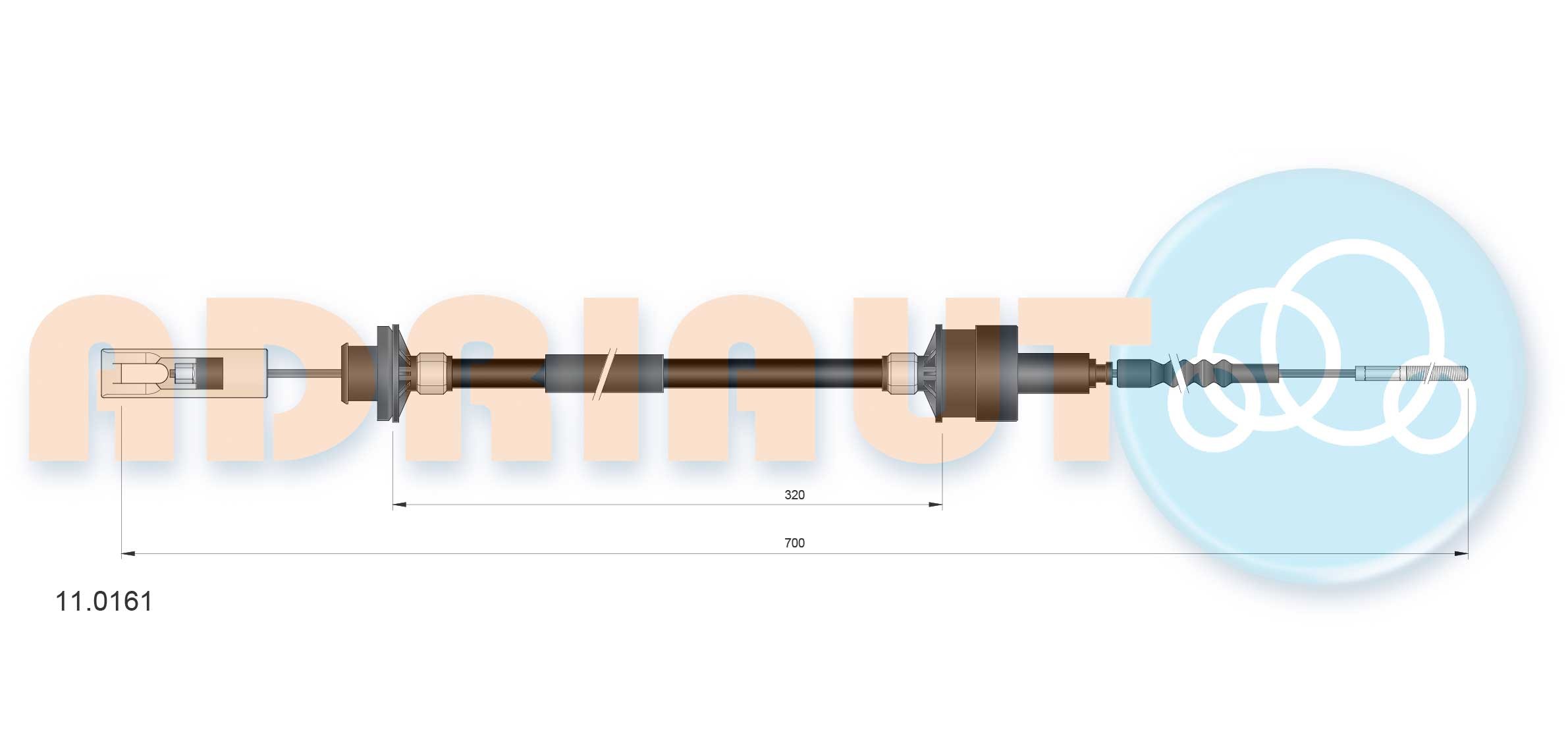 ADRIAUTO Clutch Cable Article number: 11.0161 cheaply