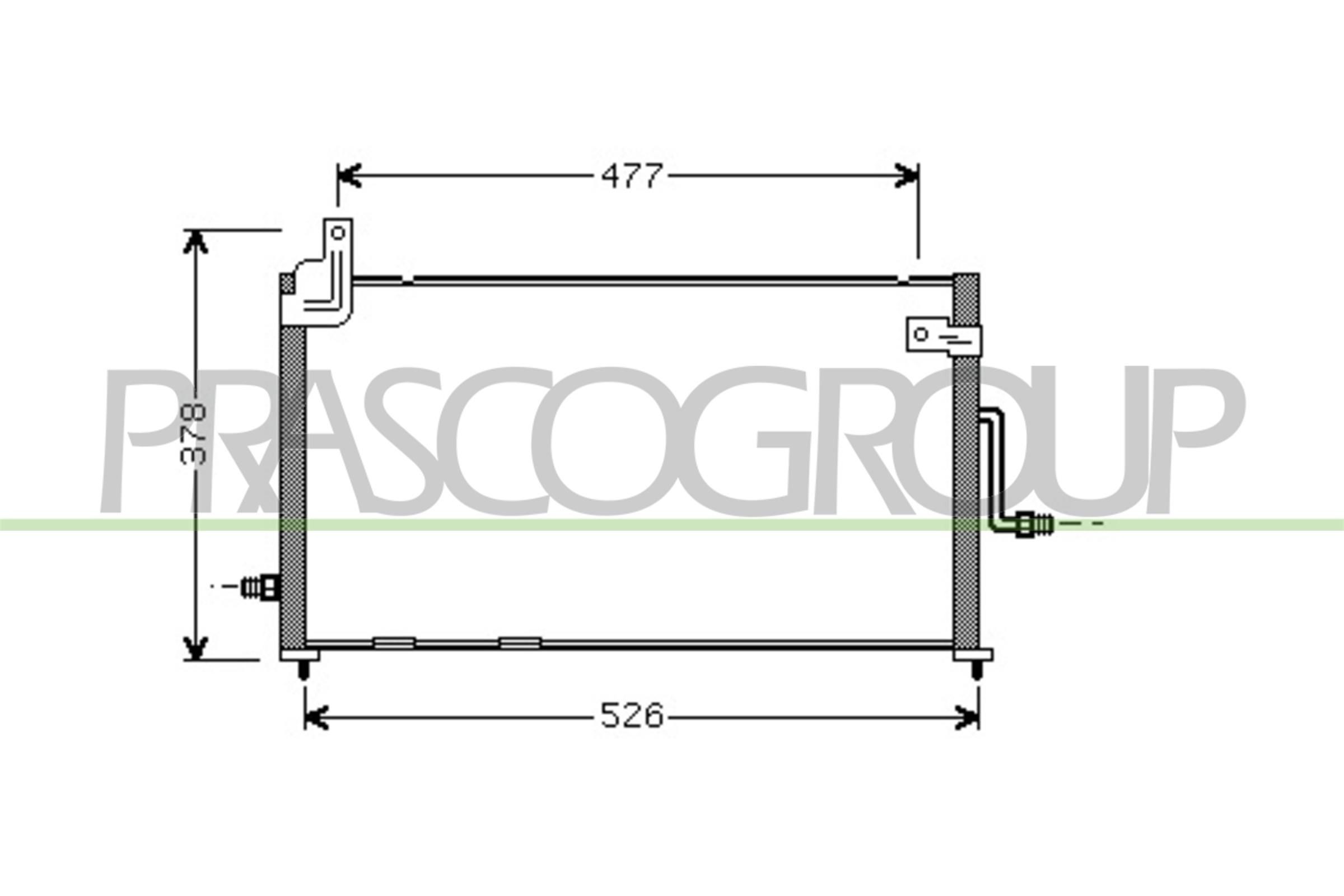 PRASCO Air conditioning condenser Article number: DW322C001 cheaply
