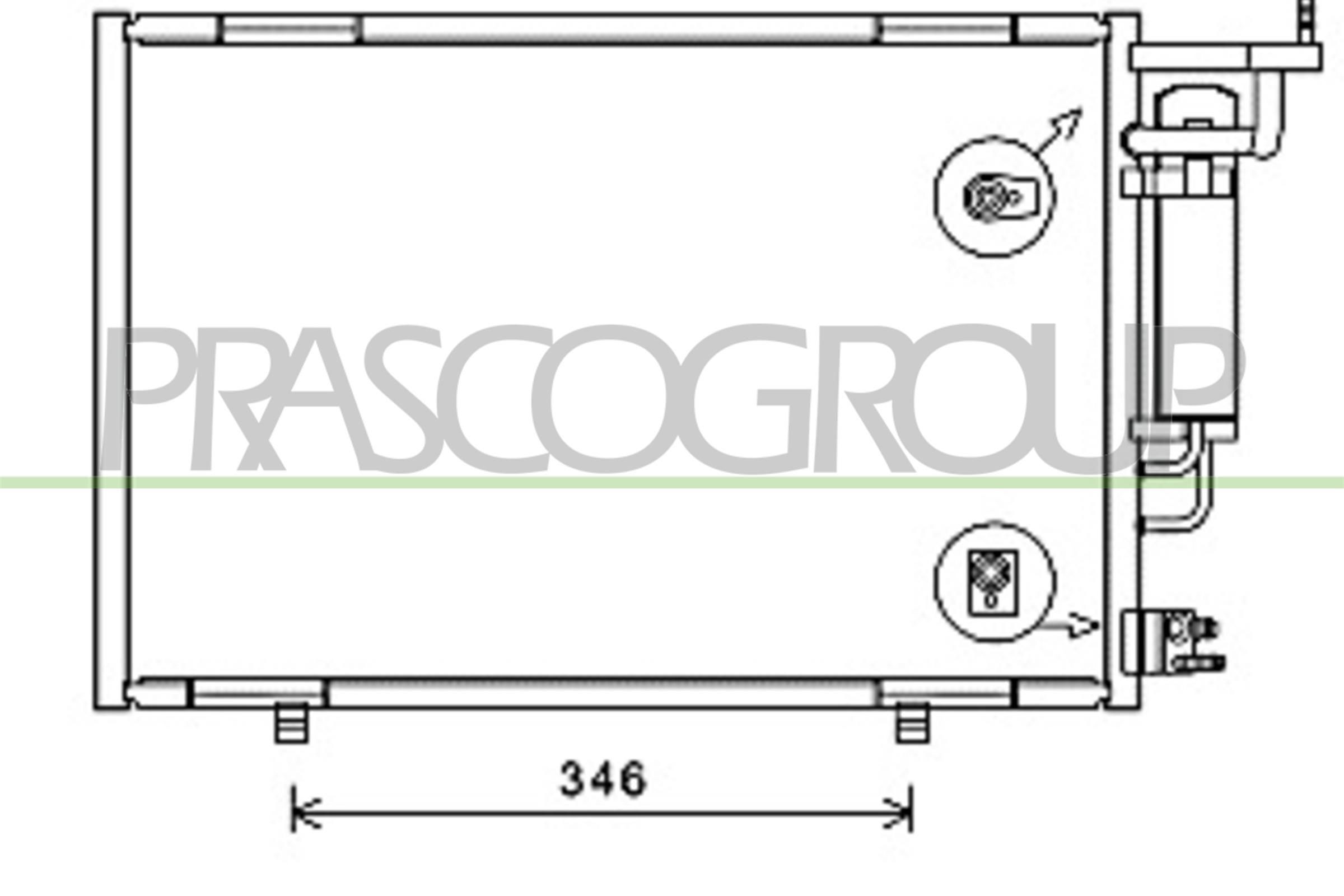 PRASCO Air conditioning condenser Article number: FD346C001 cheaply