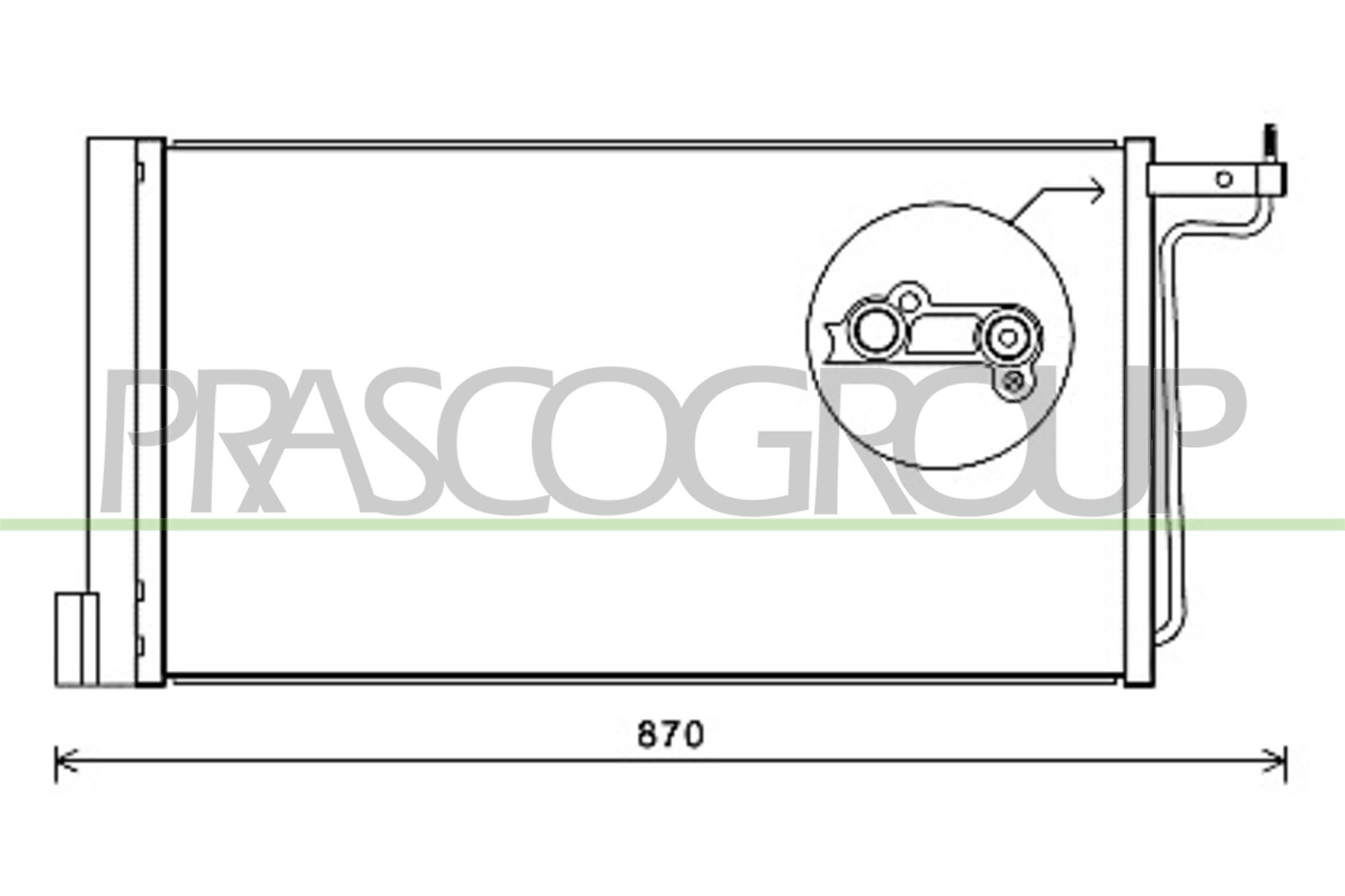 PRASCO Air conditioning condenser Article number: FD428C001 cheaply
