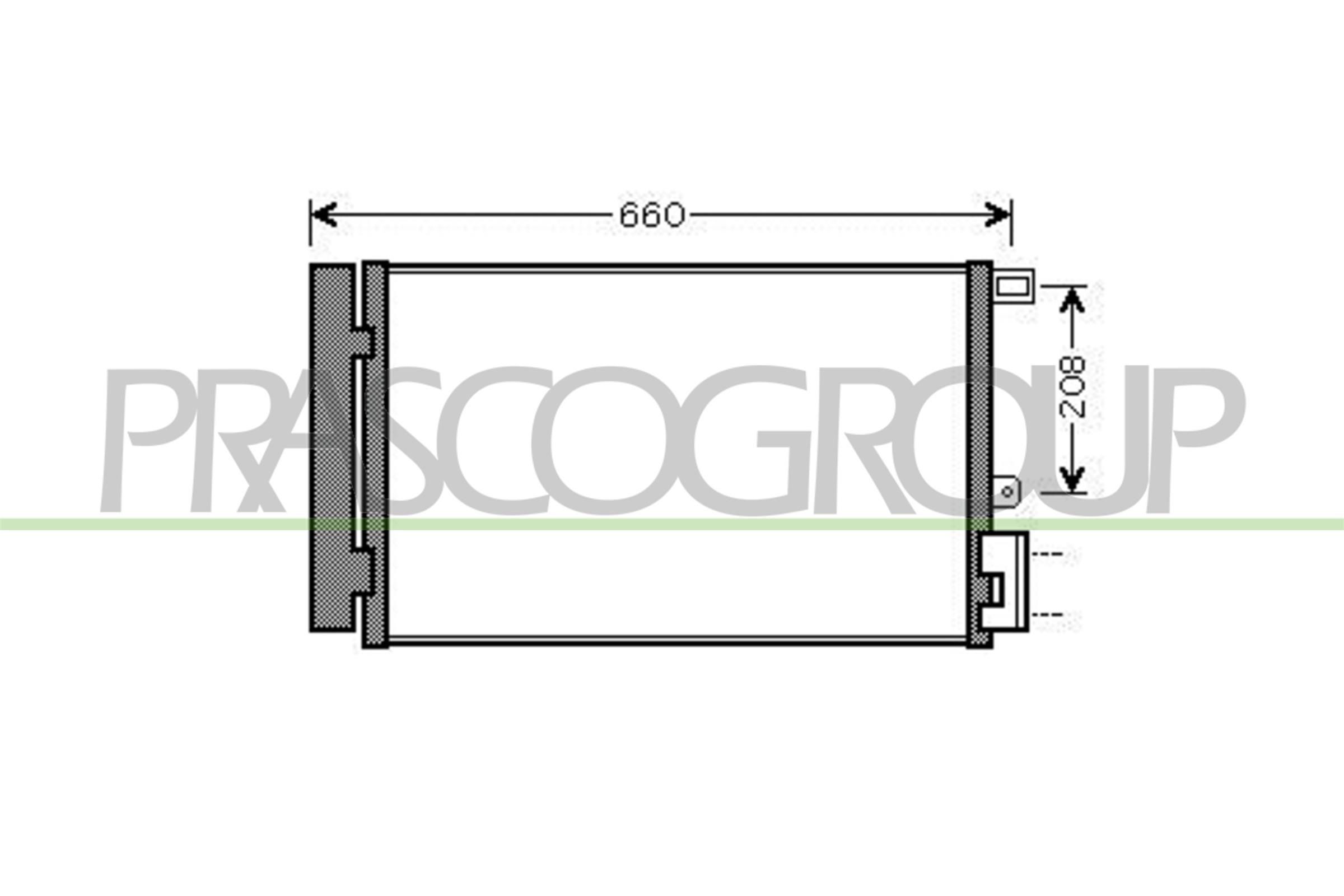 PRASCO Air conditioning condenser Article number: FT440C002 cheaply