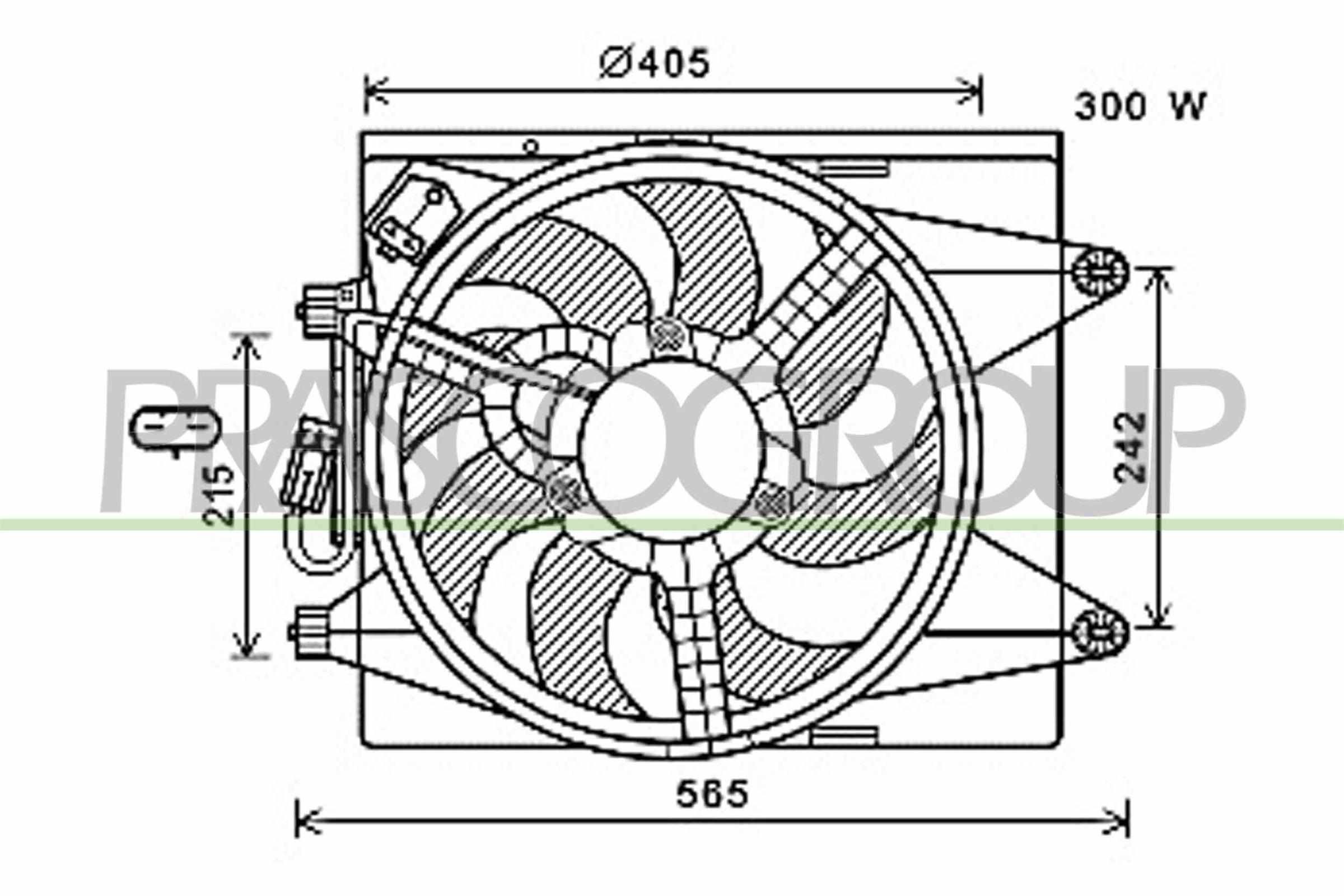 PRASCO Fan, radiator Article number: LA004F001 cheaply