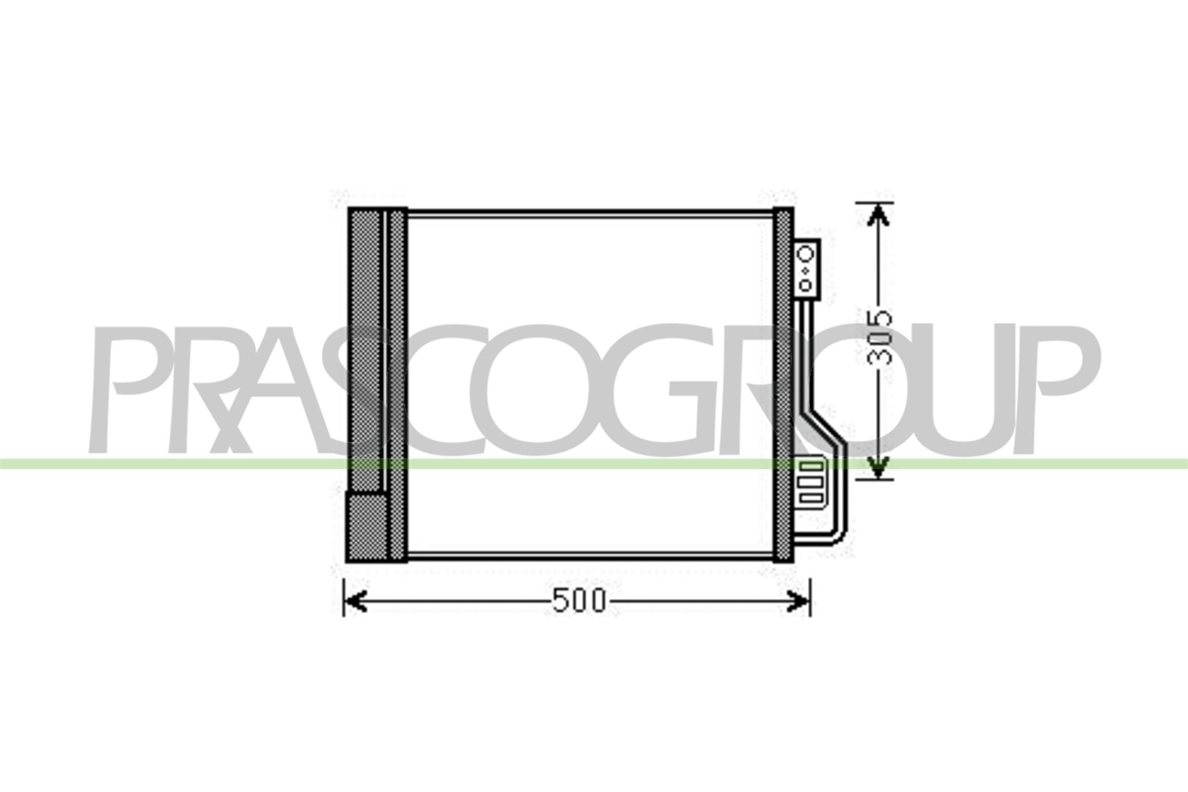 PRASCO Air conditioning condenser Article number: ME305C001 cheaply