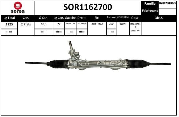 SNRA Scatola sterzo Numero articolo: SOR1162700 poco costoso
