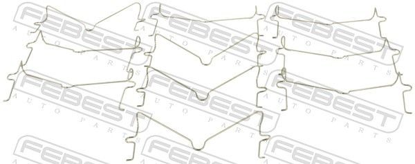 FEBEST Fjeder, skivebremseklodser Varenummer: 0103-003-PCS10 billige