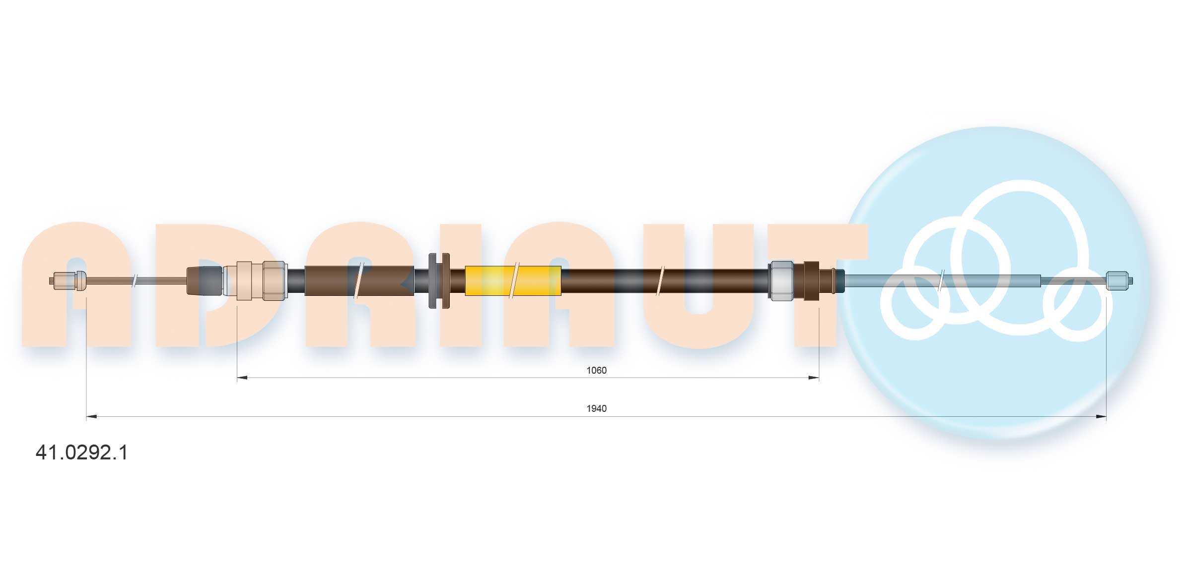 ADRIAUTO Hand brake cable Article number: 41.0292.1 cheaply