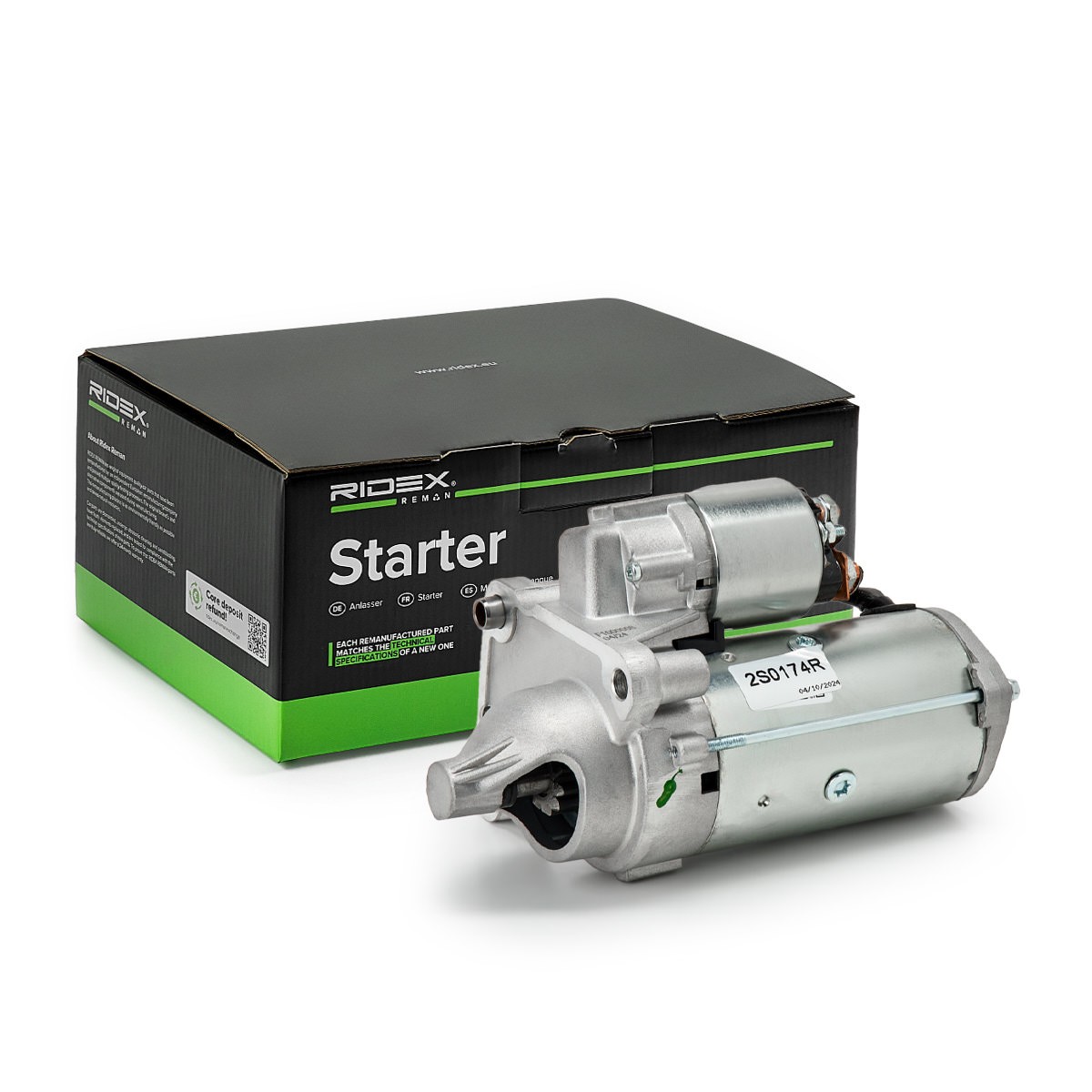 RIDEX REMAN Starter Artikli number: 2S0174R soodsalt
