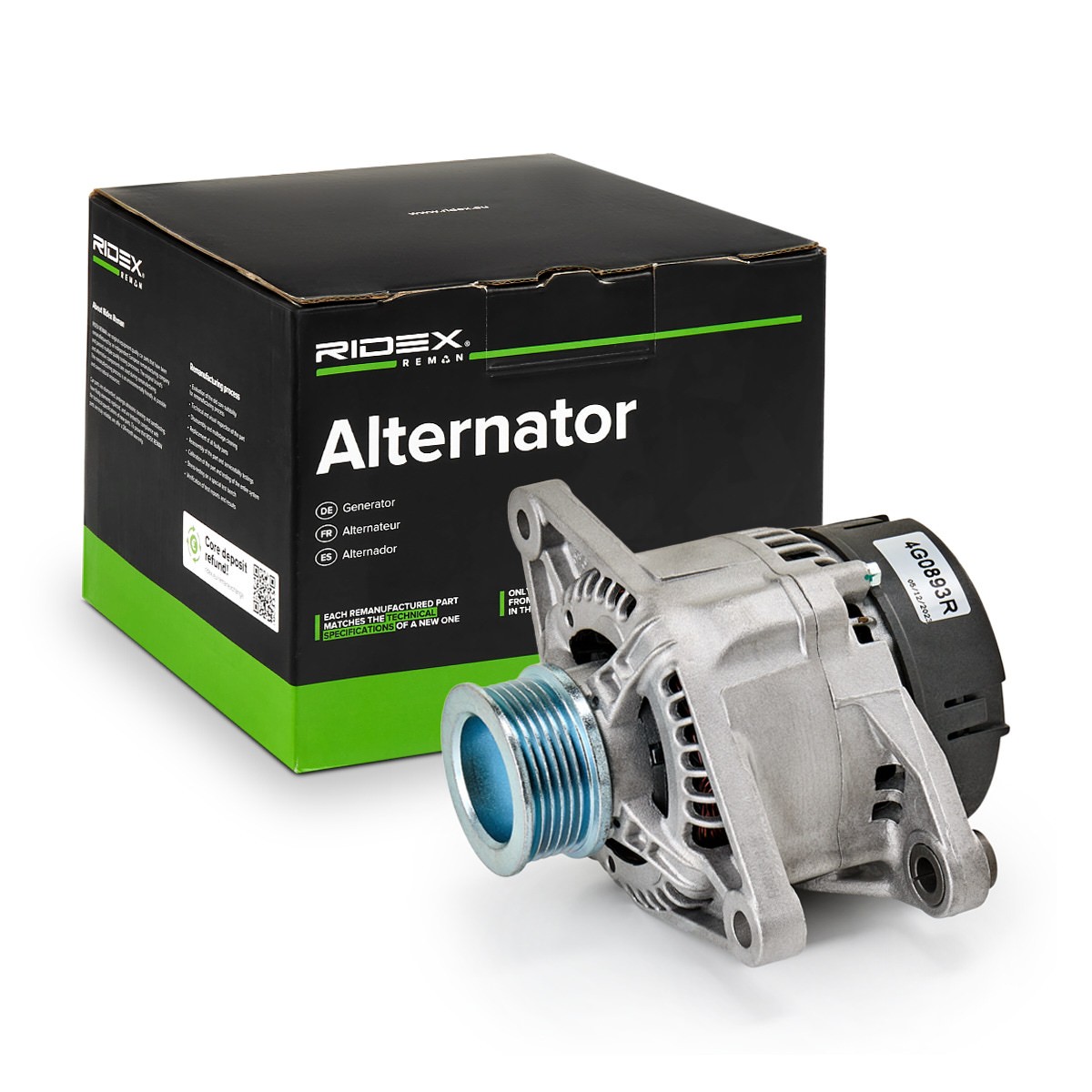 RIDEX REMAN Alternator Article number: 4G0893R cheaply