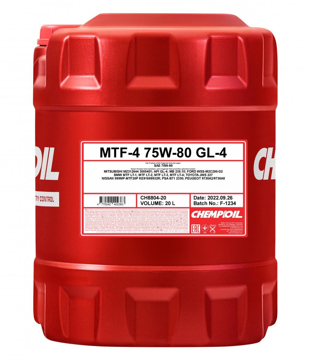 CHEMPIOIL Transmission fluid MTF-4 Article number: CH8804-20 cheaply