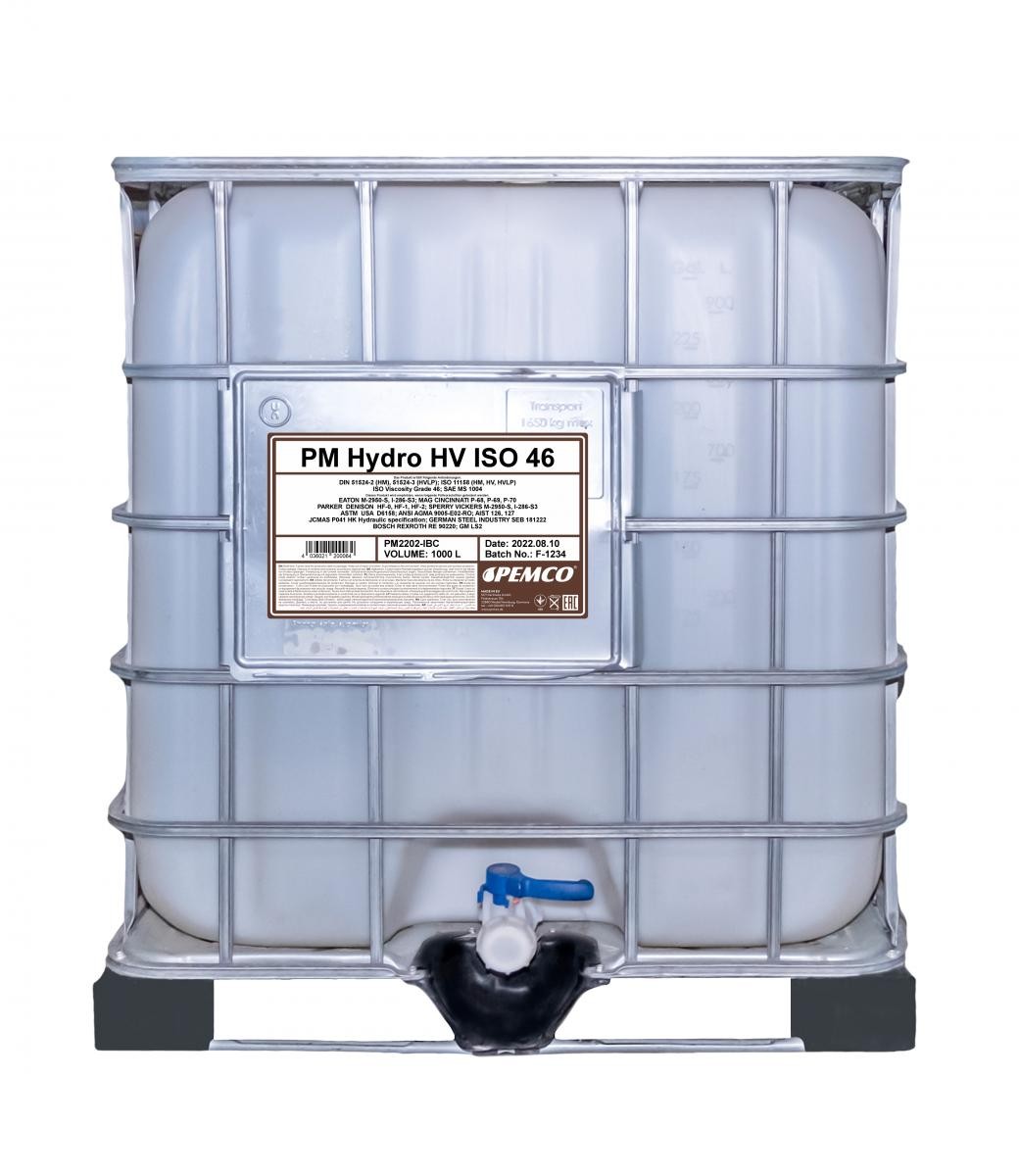 PEMCO Hydraulikolie Hydro HV Varenummer: PM2202-IBC billige
