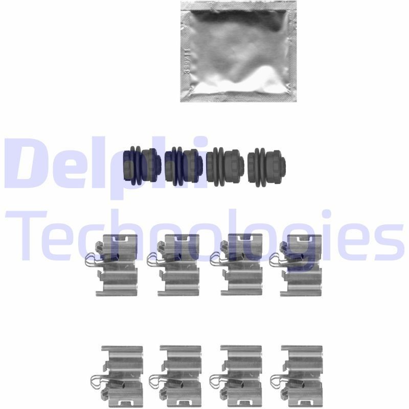 DELPHI LX0668 Lisakomplekt, ketaspiduriklotsid TIGUAN 2.0 TSI 4motion (DKZA) 190 HP Bensiin