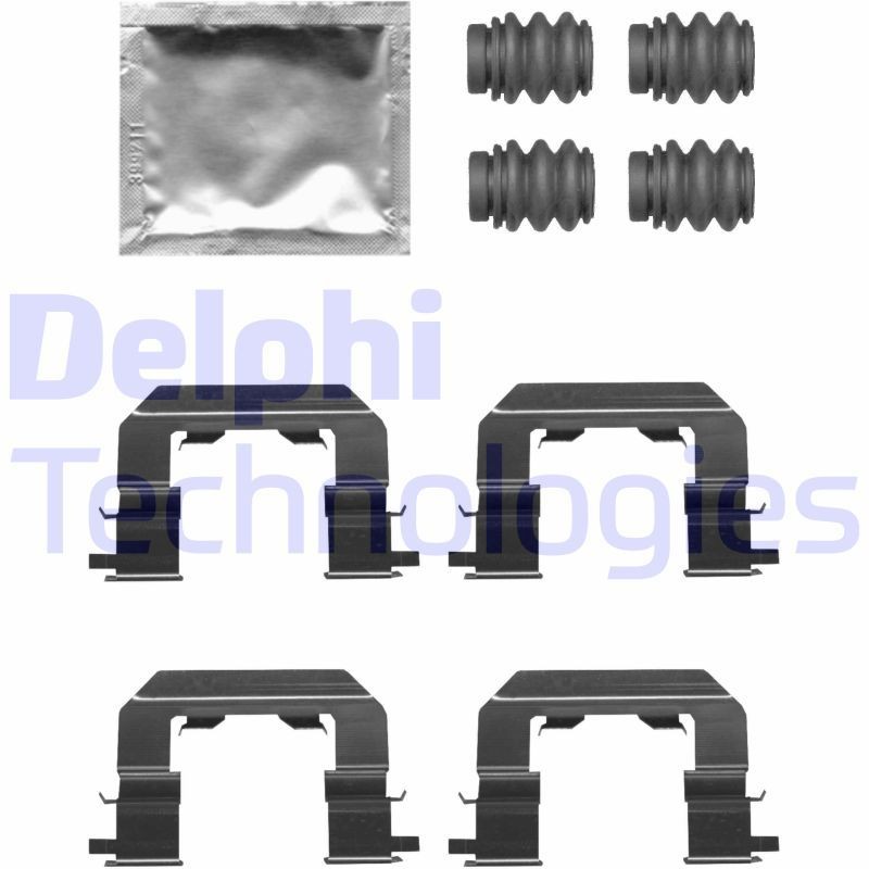DELPHI LX0671 Lisakomplekt, ketaspiduriklotsid CARENS 2.0 MPI 150 HP Bensiin