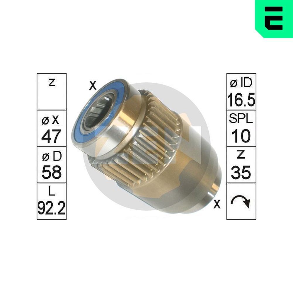 ERA ZN1828 Freewheel Gear, starter DYNA 3.4 D (BU85_, BU82_, BU62_) 90 PS Diesel 1995