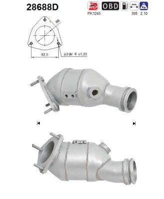 AS Catalytic converter Article number: 28688D cheaply