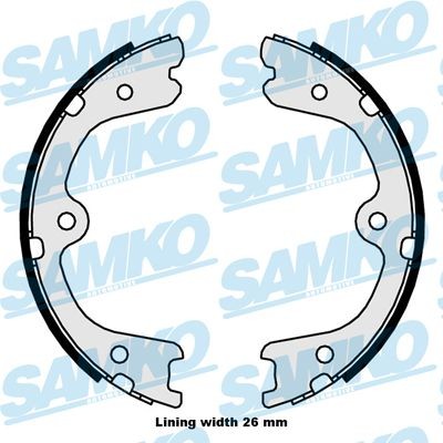 SAMKO Handbrake shoes Article number: 89880 cheaply
