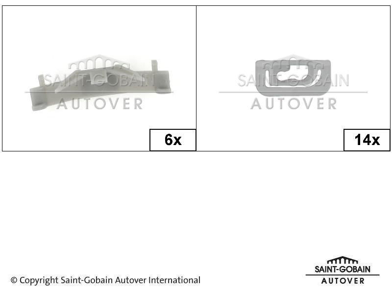 SAINT-GOBAIN Hjælpeclips, rudeisætning Varenummer: 5001801910 billige
