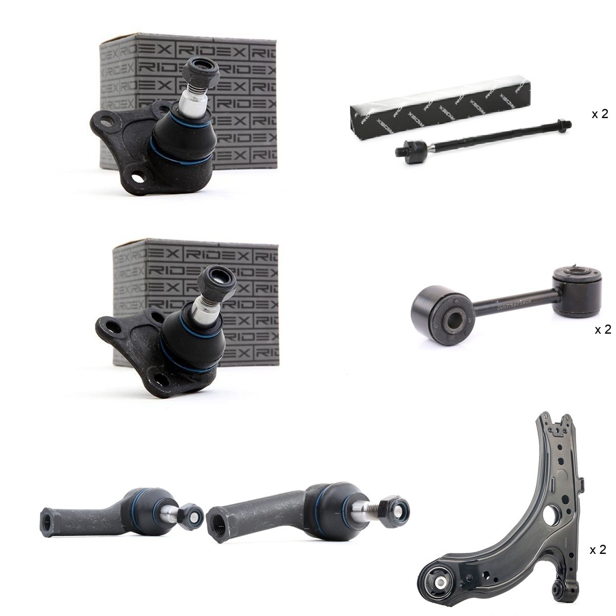 RIDEX 772S0381 Control arm repair kit NEW BEETLE 3.2 RSI 4motion (1C9) 224 PS Petrol 2010