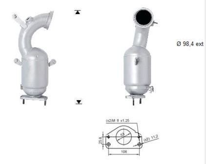 VEGAZ Catalytic converter Article number: ALK-968 cheaply