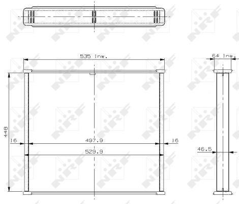NRF 18722 Core, radiator HILUX Pick-up 2.4 D (LN85, LN90) 80 PS Diesel 1999