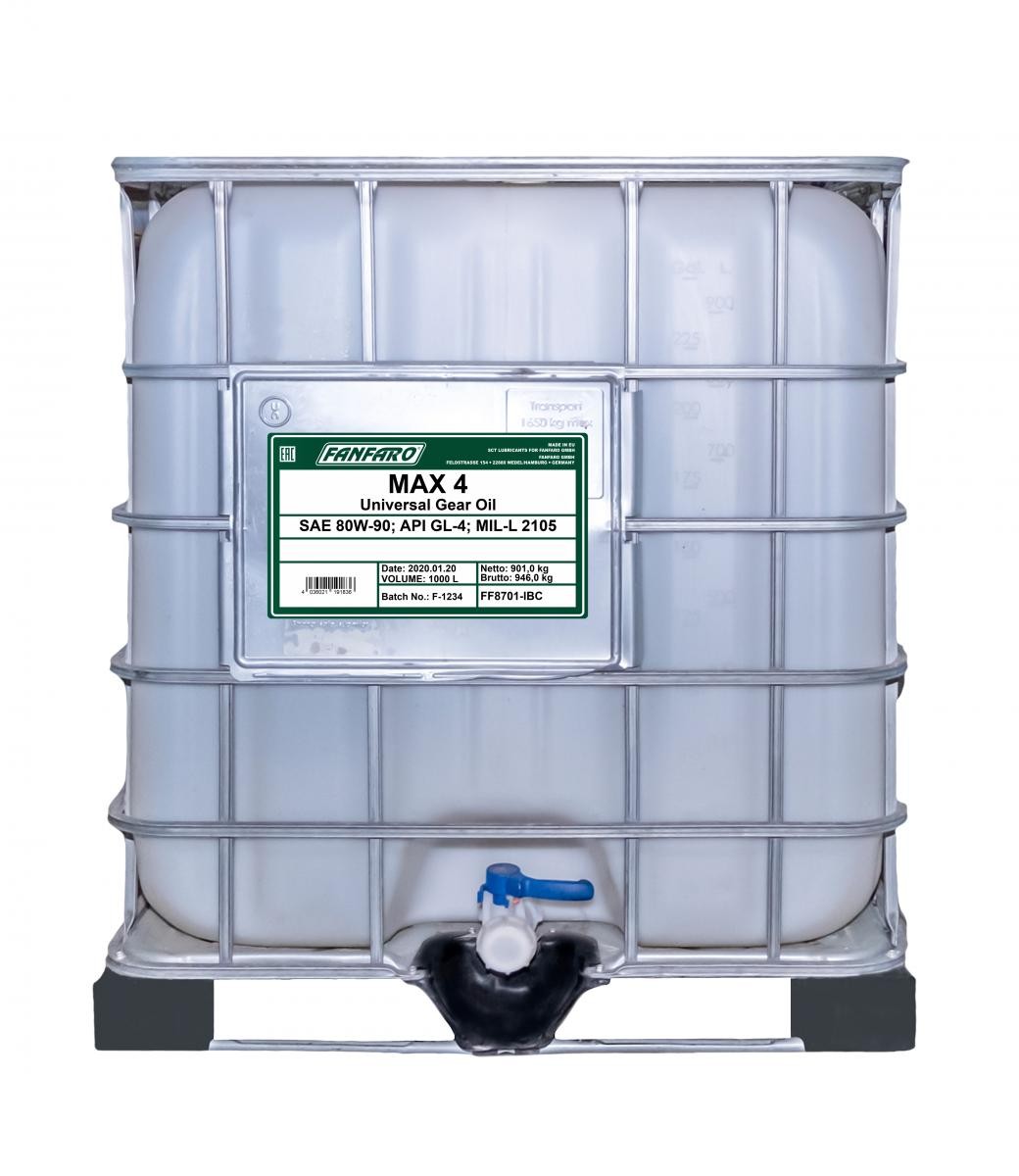 FANFARO Gearolie MAX 4 Varenummer: FF8701-IBC billige