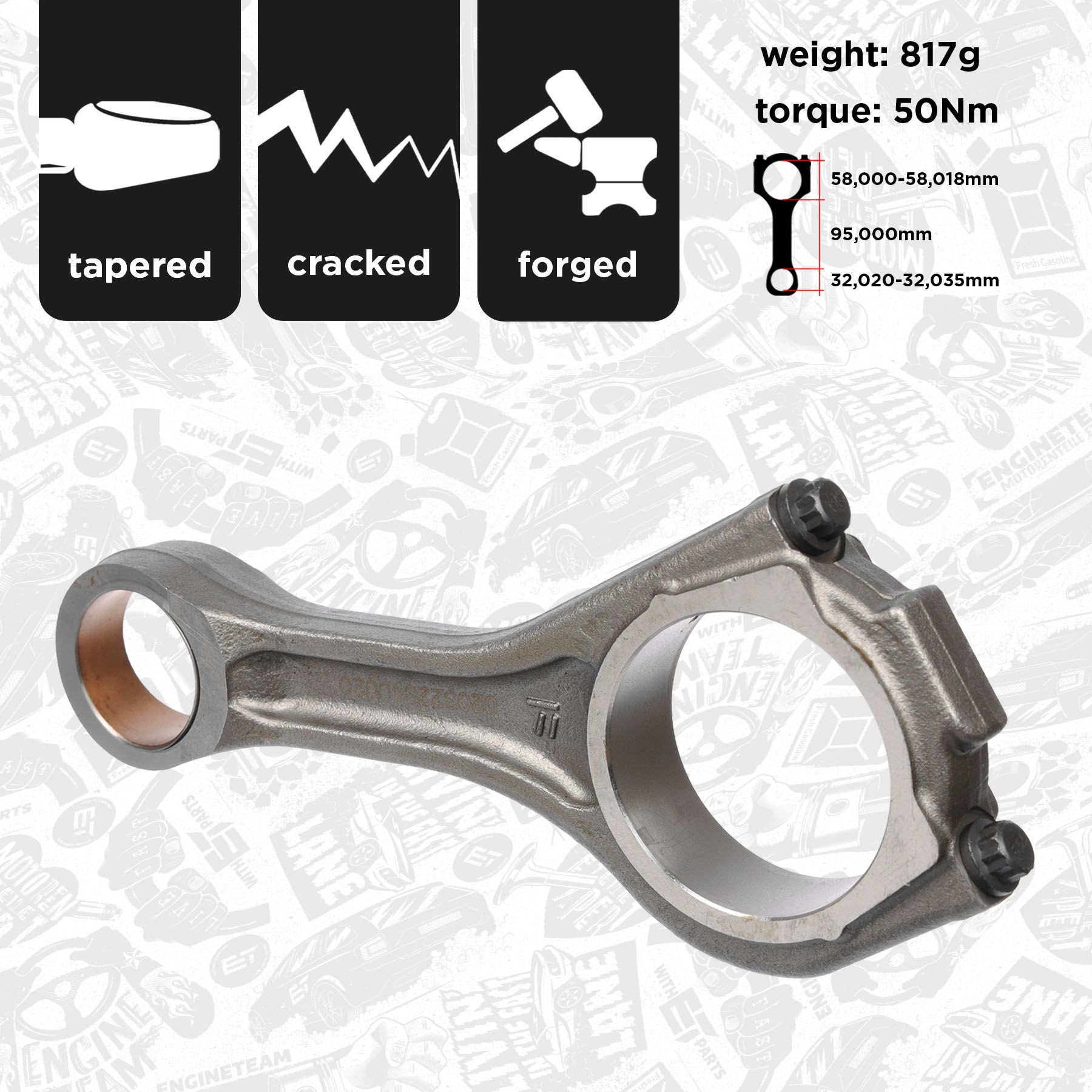 ET ENGINETEAM OM0061 Connecting Rod F-PACE 2.0 SD4 AWD 241 PS Diesel