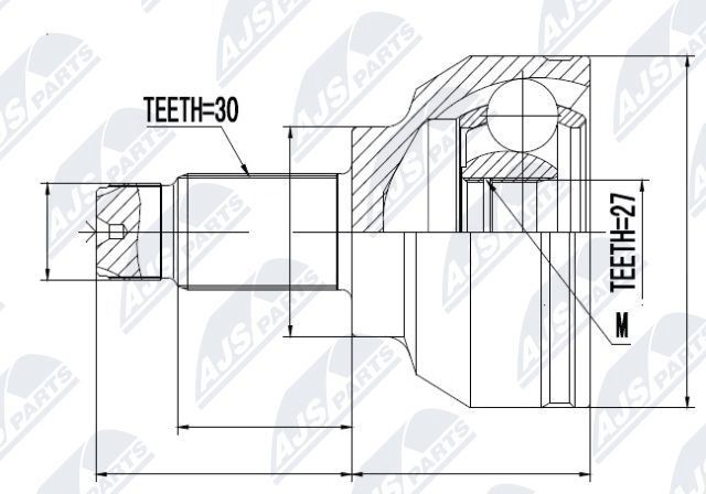 NTY Joint kit, drive shaft Article number: NPZ-BM-006 cheaply