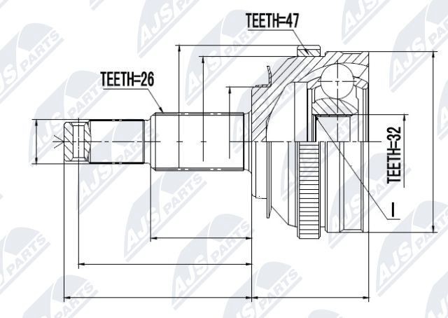 NTY Joint kit, drive shaft Article number: NPZ-CH-001 cheaply