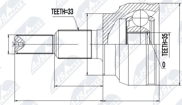 NTY Joint kit, drive shaft Article number: NPZ-CH-019 cheaply
