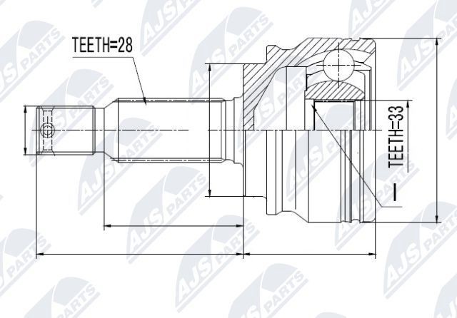 NTY Joint kit, drive shaft Article number: NPZ-MS-012 cheaply